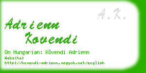adrienn kovendi business card